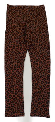 Hnedo-čierne leopardí thermo legíny H&M