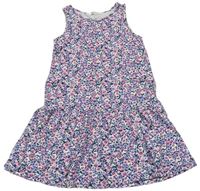 Farebné kvetované bavlnené šaty zn. H&M