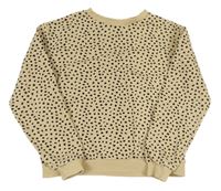 Béžovo-čierna bodkovaná á mikina H&M