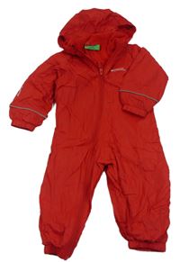 Červená šušťáková funkčná zimná kombinéza s kapucňou Mountain Warehouse
