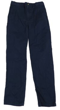 Tmavomodré plátěné chino kalhoty River Island