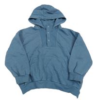 Šedomodrá mikina s kapucňou George