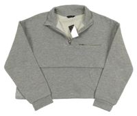 Nové - Sivá crop mikina M&Co.