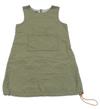 Khaki šušťákové podšité šaty s logom Marc O´Polo