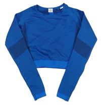 Tmavomodré funkčné crop tričko