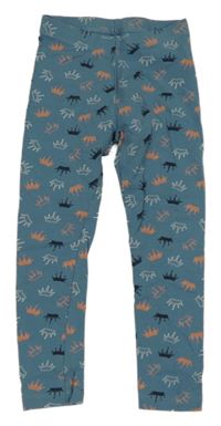 Modré legíny s korunkami Lupilu