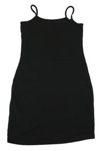 Čierne rebrované šaty Shein