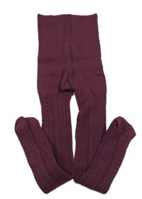 Fialové vzorované pančuchy