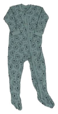 Šedomodrý overal s medvídky Lupilu