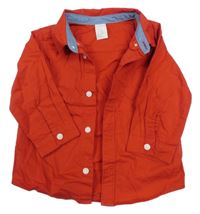 Červená plátěná košile H&M