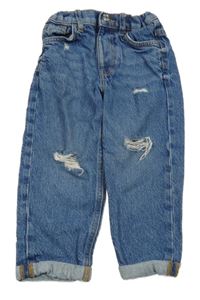 Modré loose fit rifle s prošoupáním Primark