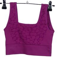 Dámský fuchsiový vzorovaný sportovní crop top Sweaty Betty 