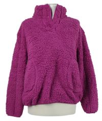 Nové - Dámska purpurová huňatá mikina Next