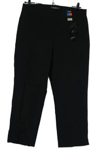 Nové - Dámské černé elastické crop kalhoty Dunnes 