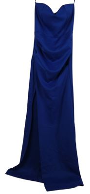 Dámske zafírové korzetové dlhé plesové tehotenské é šaty