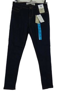 Nové - Dámské tmavomodré skinny rifle Denim 