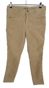 Dámske béžové sametovo/riflové skinny nohavice C&A