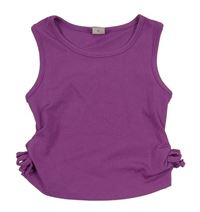 Fialový rebrovaný crop top Shein