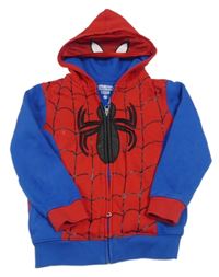 Modro-červená prepínaci mikina so Spidermanem a kapucňou Marvel
