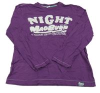 Fialové tričko s nápisom S. Oliver