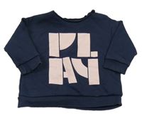 Tmavomodrá mikina s nápisom F&F