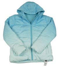 Nové - svetlomodrá šušťáková zimná bunda s kapucňou Dunnes