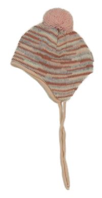 Růžovo-bílo-modrá melírovaná čepice