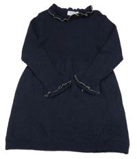 Tmavomodré pletené šaty Primark