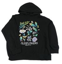 Černá mikina s potiskem a kapucí H&M