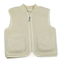 Svetlobéžová huňatá prepínaci vesta