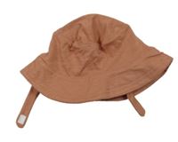 Růžovo-hnědý bavlněný klobouk