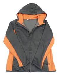 Sivo-ružová športová funkčná prepínaci mikina s kapucňou Yigga