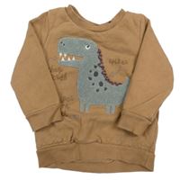 Svetlohnedá mikina s dinosaurom Nutmeg
