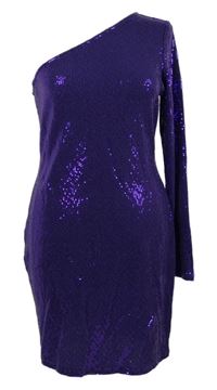 Dámska fialová flitrová šatová tunika Primark