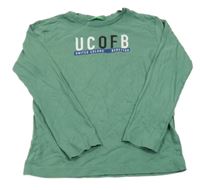 Zelené tričko s nápismi Benetton