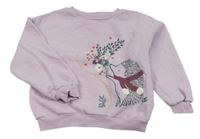 Lila mikina s ježkom Primark