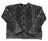 Čierno-strieborný sveter M&S