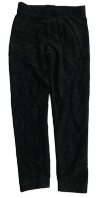 Černé sametové žebrované legíny George