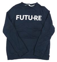 Tmavomodrá mikina s nápisom Name it