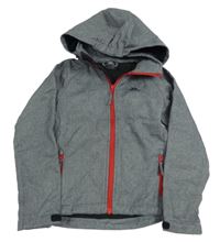 Tmavošedá melírovaná softshellová bunda s odepínací kapucí TRESPASS