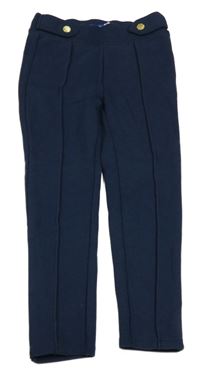 Tmavomodré tregíny s gombíky 