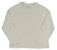 Biele rebrované tričko M&S