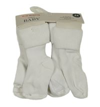 Nové - 4x bílé ponožky M&S