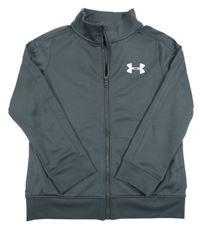 Tmavošedá sportovní propínací thermo mikina Under Armour