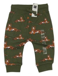 Nové - Khaki tepláky s tygry Dunnes