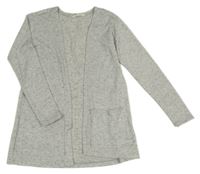 Svetlosivý melírovaný úpletový cardigan H&M