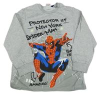 Šedé melírované mikinotriko so Spidermanem Original Marines