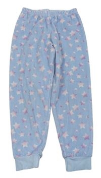Svetlomodré hviezdičkované plyšové pyžamové nohavice Disney + C&A