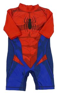 Tmavomodro-červený UV overal se Spider-manem Marvel