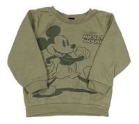 Khaki mikina s Mickeym Primark